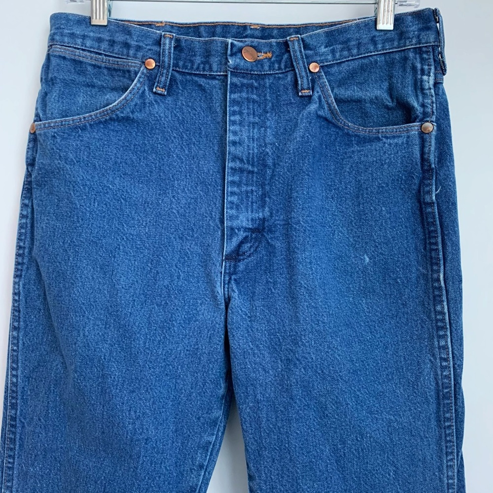 Vintage Wrangler High Waisted Denim Blue Jeans A18 - Picture 4 of 9